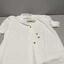 EVALESS Blouses for Women Dressy Casual Summer Short Sleeve Button Down Shirts Business Work Tops (Large, White)