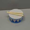 Kids Drum Set, 8 Inch Wooden Drum Toys, Educational Baby Musical Toy with an Adjustable Strap and 2 Drumsticks, Sensory Musical Instrument Toys for Toddler, Kids, Boys & Girls