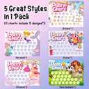 5 x 5 Fun Styles Potty Training Chart Unicorn Castle Reward Stickers 10 Mermaid Farm Poop Chart with 315 Clown Potty Training Stickers for Toilet Success Toddlers Boys Girls