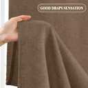 Linen Shower Curtain Khaki, Fabric Boho Farmhouse Shower Curtains for Bathroom Cotton Natural Cloth Liner Set 72" W x 72" L