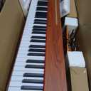 88 Key Digital Piano with Semi-Weighted Keys, Full Size Electric Keyboard for Beginners & Adults, Realistic Touch, Built-in Speakers, Sustain Pedal, Ideal for Home Practice & Learning, Brown