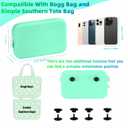 7 x Silicone Phone Holder Bag Compatible with Bogg Bag Accessories Inserts Charms and Attachment for Bogg Beach Tote Bags, Generic Size Fits for iPhone and Android Phones (Green)