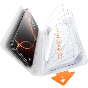 SMARTDEVIL Tempered Glass for iPhone 16 Pro Max Screen Protector [3 Pack],Ultra HD Original Screen Clarity, Anti-Scratch Film,SGS Certified Shatterproof,SmartPull Box Bubble