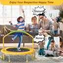 CLORIS 38in/48in Folding Trampoline - Max Load 220lbs / 450lbs Trampoline Rebounder Trampoline for Adults with Adjustable Foam Handle, with safty Padded Cover Best Gift