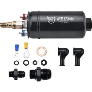 EVIL ENERGY External Inline Fuel Pump Electric 300LPH High Flow 12V Universal