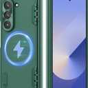 Nillkin for Samsung Galaxy Z Fold 6 Magnetic Case with Screen Protector, [Compatible with MagSafe][Hinge Protection] Frosted Texture Slim Fit Protective Phone Case for Galaxy Z Fold 6 Case Green