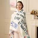 Joiedomi Mothers Day Blanket Gifts for Mom Birthday Gifts Soft Flannel Blanket for Mom Grandma from Daughter Son 50" x 60" Colorful