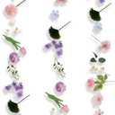 3 Pcs Artificial Flowers Hanging Decorations, 29.5ft Wildflower Daisy Garland Backdrop Ceiling Decoration for Wedding Spring Party Birthday Home Garden(Purple Pink)