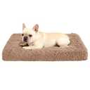 Fluffy Orthopedic Dog Beds for Small Dogs with Washable Removable Cover Dog Crate Bed Egg Crate Foam Support Plush Pet Pad Mat with Anti-Slip Bottom (30 * 20, Khaki)