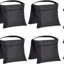 Amazon Basics Photographic Empty Sandbag for Light Stands, 4-Pack, Black