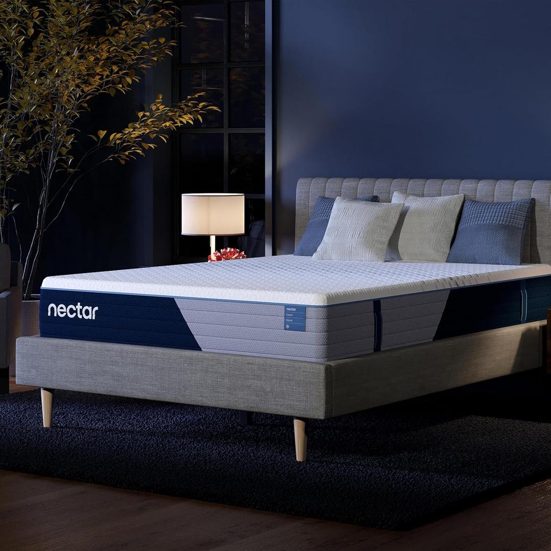 Nectar Classic Hybrid 12 King Mattress - Medium Firm - Memory Foam & Innerspring Coils - Cooling Top Layer - Pressure-Relief - Mattress in a Box  Nectar Classic Hybrid 12 King Mattress - Medium Firm - Memory Foam & Innerspring Coils - Cooling Top Layer - Pressure-Relief - Mattress in a Box