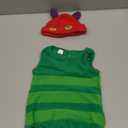 Baby Caterpillar Costume Infant Girl Boy Halloween Costume Sleeveless Hungry Romper with Hat Cosplay Party Outfit (6-12 Months, Green)
