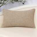 Yangest Neutral Floral Pillow Cover 12 x 20 Inches, Vintage Chenille Rectangle Throw Pillow Cover Soft Decorative Farmhouse Accent Couch Pillow Cover for Living Room Bedroom, Green
