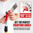 Multi-Angle Paint Brush Extender - High Ceiling Paint Edger Tool, Extension Pole Attachments