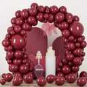 90pack Burgundy Balloons Different Size 18/12/10/5 Inch Maroon Balloon Garland Arch Kit for Graduation, Thanksgiving Day, Autumn Fall Theme Party, Wedding, Birthday Decorations