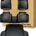 Floor Mats Cargo Liners Compatible with 2023-2026 Honda Accord All Weather Protector Waterproof Durable Anti-Slip Odorless Custom-fit Front Rear Rows Back Trunk Tray Full Set Carpet Liner