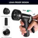 Garden Water Hose Nozzle ABS Water Spray Nozzle with 10 Spray Modes Suitable for Watering Plants, Iawns and Gardens, Car Washing, Cleaning, Showering Pets and Outdoor Fun, Black