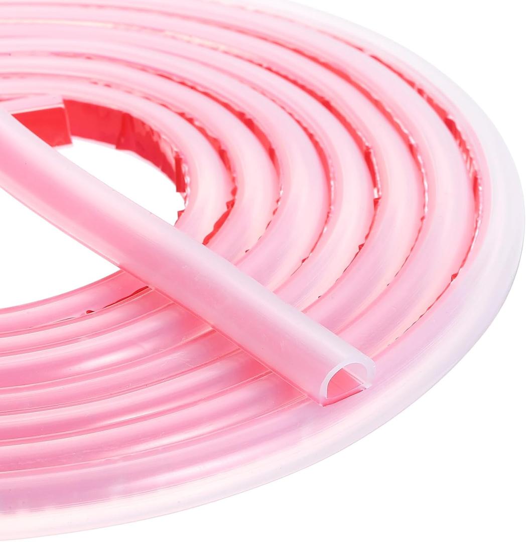 uxcell Weather Stripping Door Seal, 20 ft Self-Adhesive D-Shape Seal Strip Silicone Insulation Window Gap Filler for Door Frame Sealing Gap (5/16" W x 1/4" T, Clear)