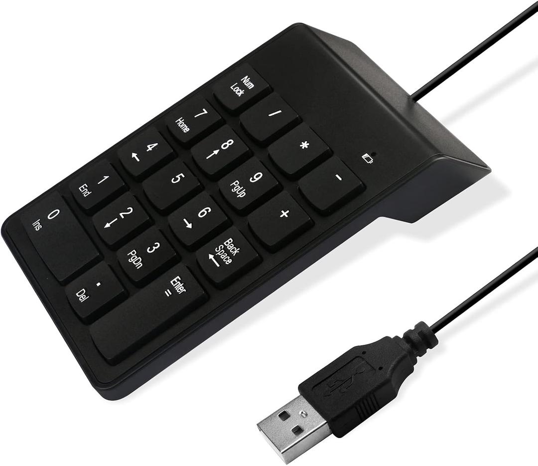 Numeric Keypad for Laptop, 10 Key USB Keypad, Portable Ultra Slim Mini Numpad External Numbers Keyboard Pad for Laptop PC Computer Desktop Surface Pro Notebook