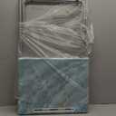 Fleecy day TV Tray Table, Folding Dinner Tray with Cup Holder Portable, Sturdy Foldable Snack Eating Table for Living Room, No Assembly Required, 15 x 18.9 x 25.6 in (Sea Blue Marble)