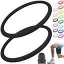 Foilswirl Silicone Patella Knee Band for Basketball Patella Tendon Support Knee Pain Running Tendon Brace Support Strap(2,Black,M)