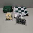 Juegoal 20" Portable Chess & Checkers Set, 2 in 1 Travel Board Games for Kids and Adults, Folding Roll up Chess Game Sets, Extra 26 Checker Pieces, Tournament Thick Mousepad Mat with Storage Bag