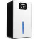 Dehumidifier, 1000 sq.ft Quiet Dehumidifiers for Home Bedroom Bathroom Basement with 95oz Water Tank, Sleep Mode, Auto Shut-Off 7 Colors LED Light, White