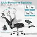 Ergonomic Office Chair, Home Office Desk Chairs with Adjustable Lumbar,Black