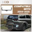 KUAFU Rear Class 3 2 Trailer Hitch Compatible with 2004-2020 Toyota Sienna All Styles Replacement for 75237 Towing Receiver Steel Black