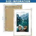 Hongkee 16x24 Frame Set of 2, Distressed White Wood Style - Display 16 x 24 Picture without Mat or 12x18 Picture with Mat, Wall Mounting Horizontal and Vertical