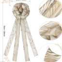 Christams Tree Topper Bow, Large Champagne Gold Bows Burlap Decorative Bows for Xmas Holiday Thanksgiving Indoor Outdoor Ornament Gift Bow