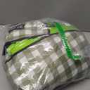 ZAZE Extra Large Picnic Outdoor Blanket, 80''x80'' Waterproof Foldable Blankets Gingham Picnic Mat for Beach, Camping Grass Lawn Park Accessories Cute Couple Gifts Ideas Wedding Registry(Green White)