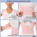 Posture Corrector for Women and Men Back Brace Upgraded Upper Comfy Correction Pain Relief Scoliosis Lumbar Spine Shoulder Straightener Hunchback Lightweight Adjustable Support Hump Pink Medium