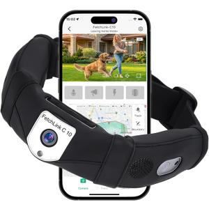 Wireless Dog Fence & GPS Dog Collar with Unlimited Virtual Fences, App-Controlled 2K Camera & Two-Way Audio, Outdoor Safe Containment & Waterproof, for Medium & Large Dogs