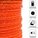 Weed Eater String, Commercial Square Twist .105" Diameter x 302' String Trimmer Line in Spool,Premium Nylon Universal Replacement Weed Wacker String, Orange