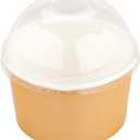 LIDS ONLY: Dome-Shaped Lids, 200 Transparent Plastic Lids For 8 Ounce Coppetta To Go Cups - Cups Sold Separately, Disposable, Clear Plastic Dessert Cups Lids, For Dessert Takeaways- Restaurantware