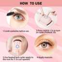 Heated Eyelash Curler, Rechargeable Electric Eyelash Curler, 3-Level Temperature Control, 24 Hour Long Lasting Curl, Suitable for All Beauty Enthusiasts