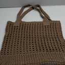 ENBEI Women's Beach Tote Bag, Crochet Knit Hollow Design, Stylish Tote for Beach,Travel and Everyday Use Aesthetic Handbag