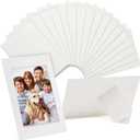 Juvale Picture Frames - 4x6 White Cardboard 50 Pack, Easel Back Tabletop - Paper Picture Frames for Crafts & DIY Decoration