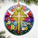 Catholic Cross Gift: Christian Cross Ornament | Religious Christmas Ornaments (Christmas Tree Decorations), Christian Faith Home Decor, Religious Gifts & Xmas Gifts