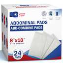 GauzeCare Sterile Abdominal- ABD Combine Pads, 8x10 Inches| Extra Absorbent & Thick, Individually Wrapped Wound Dressing, First Aid Pads| Surgical-Grade, Nonstick- for Heavy Leakage, Post Op