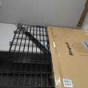 5 Panels Decorative Garden Fencing with Gate for Yard, 40in (H) x 11.8ft (L) No Dig Animal Barrier Fence, Rustproof Metal Wire Outdoor Dog Fences Panel Border with Temporary Ground Stakes