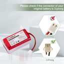 Replacement Battery RVBAT700 for Shark Ion RV700, RV720, RV750, RV755, Ecovacs Deebot N79, N79S, DN622, Eufy 11, 11S, 12, 15C, 15T, 25C, 30, 30C, 35C Robotic Vacuum Cleaners Lithium Batteries, 14.4V 2900mAh