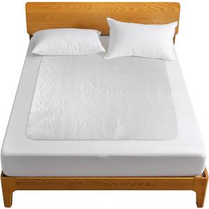 Bamuho Bed Pads for Incontinence Washable Extra Large 44" x 52", Waterproof Adult Large Bed Pads with 4 Layers of Protection, Fits Full to King Size Beds