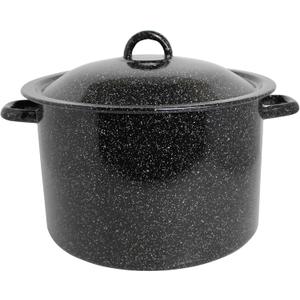 MIRRO 7.75qt Enamel Stock Pot, Black