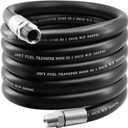 1" ID x 20FT Heavy Duty Fuel Transfer Hose Kit | with 1" NPT Male Fittings, Triple-Layer Nitrile/Steel/PVC Construction | for Diesel, Gasoline, Kerosene, Biodiesel | Farm, Truck, Construction Use