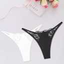 6 x G-String Thongs for Women Lace Thongs Black Thongs for Women Panties (S)