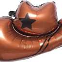 100% LIKED-3pcs Cowboy Hat Balloons, Western Themed Party Decorations, My First Rodeo Birthday Party, Baby Shower Supplies, Set of 5