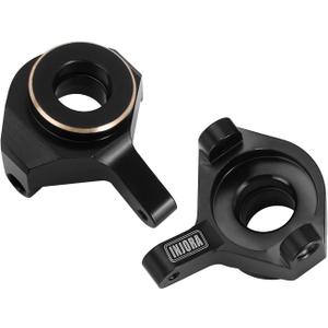 INJORA Brass Front Steering Knuckles Black RC Counterweights for 1/24 RC Crawler Axial SCX24 AX24