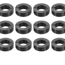 uxcell 12pcs Single Split Shaft Collar 7/8" Bore One-Piece Clamping Collar, 1-5/8" OD, 1/2" Thickness, Black Oxide Steel Set Screw Lock Collar Clamp